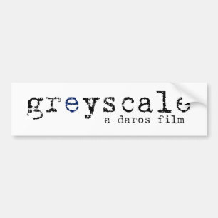 Greyscale Bumper Sticker - Plain White