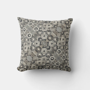 Greyscale Geometrics Cushion