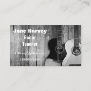 Greyscale, Guitar card. Business Card