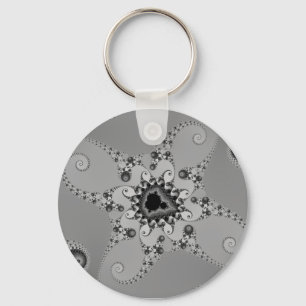 Greyscale Octopuses Keychain