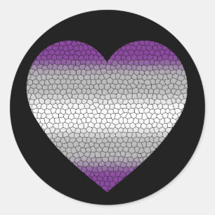 Greysexual Heart Classic Round Sticker