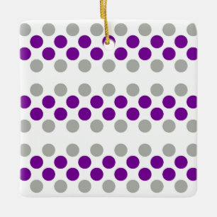 Greysexual Pride Flag Colours Polkadots Ceramic Ornament