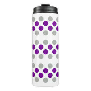 Greysexual Pride Flag Colours Polkadots Thermal Tumbler