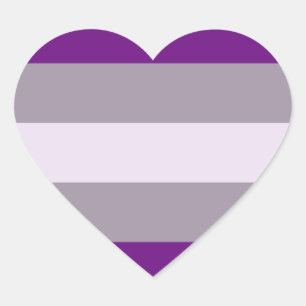 Greysexual Pride Flag Heart Sticker