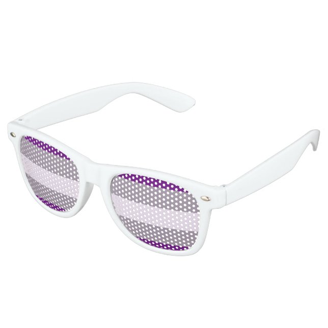 Greysexual Pride Flag Retro Sunglasses (Angled)