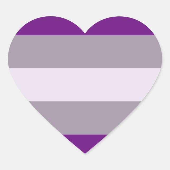 Greysexual Pride Heart Sticker (Front)
