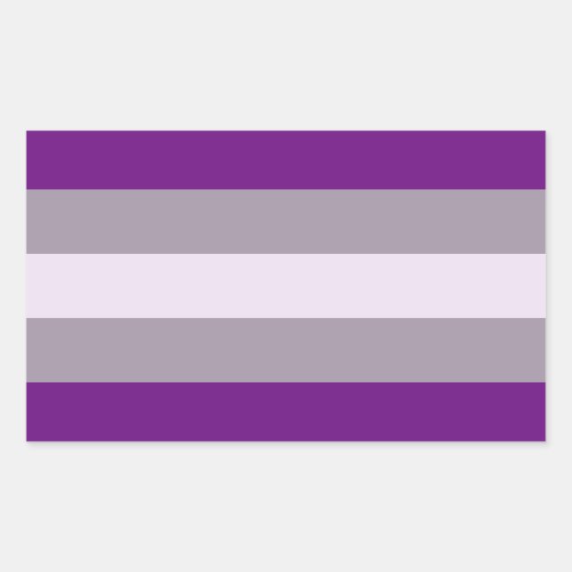 Greysexual Pride Rectangular Sticker (Front)
