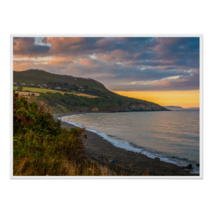 Greystones Beach Sunset Wall Art Ireland Coast