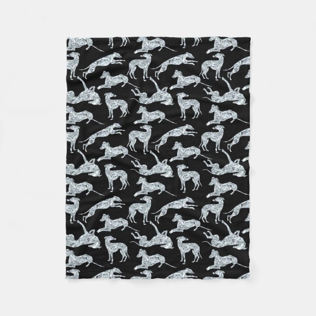 Greyt Diamond Greyhounds Fleece Blanket (Front)