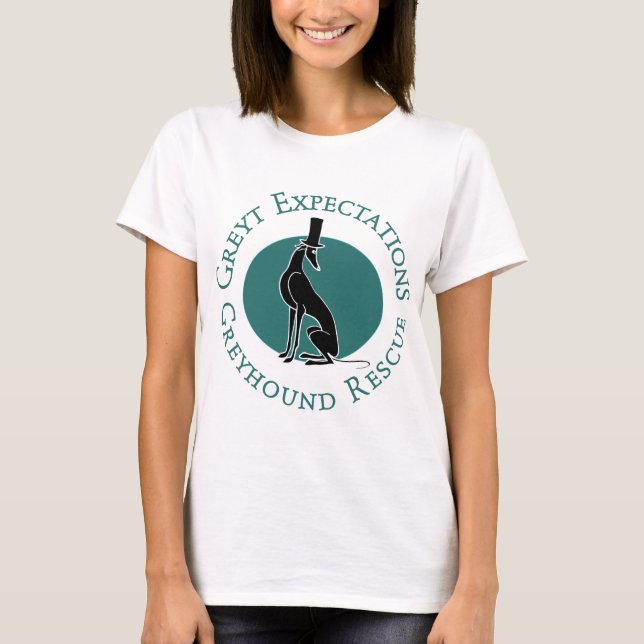 Greyt Expectations Greyhound Rescue T-Shirt (Front)