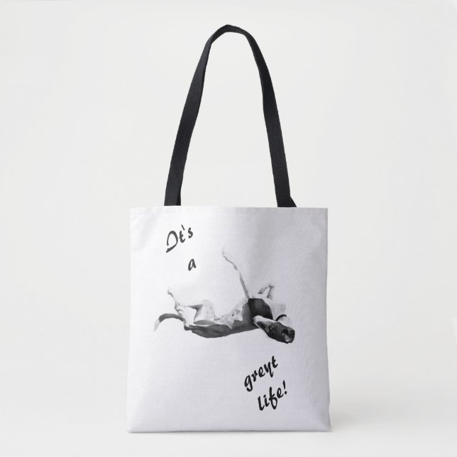 Greyt Life Greyhound Tote Bag (Front)
