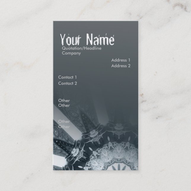 Greytall Vertical Business Card (Front)