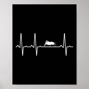 Grhopper Heartbeat Gift For Men Women Katydid Love Poster