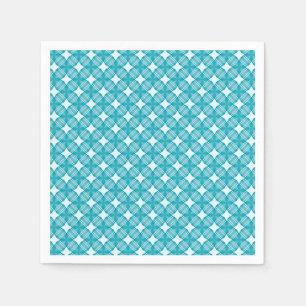 Grid and Stars Gingham Pattern Napkin