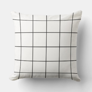 Grid Black and White Cushion