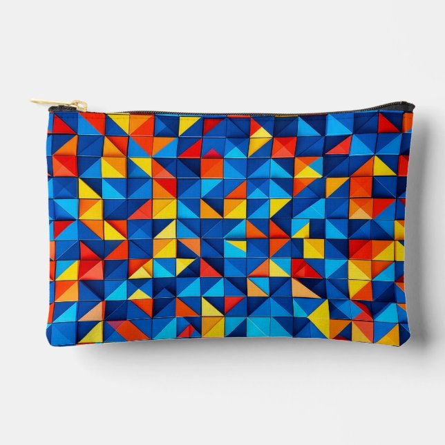Grid Fragments Accessory Pouch (Front)