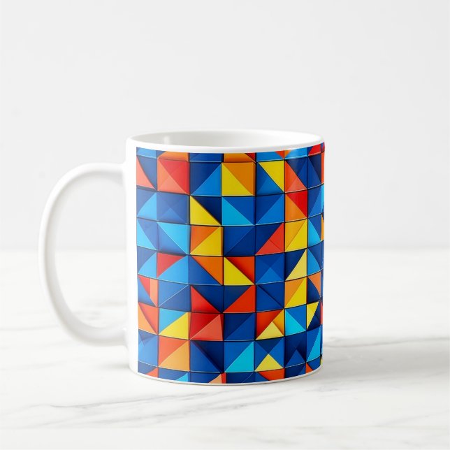 Grid Fragments Coffee Mug (Left)