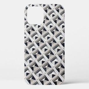 Grid grey board illustration iPhone 12 case