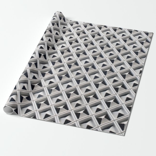Grid grey board illustration wrapping paper (Unrolled)