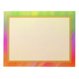 Grid Lined Colourful Pallette 8.5x11 Note Pad