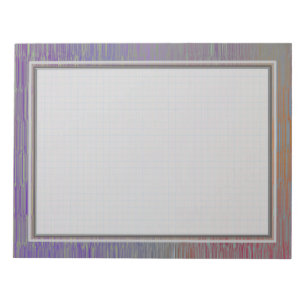 Grid Lined Silver 8.5x11 Note Pad