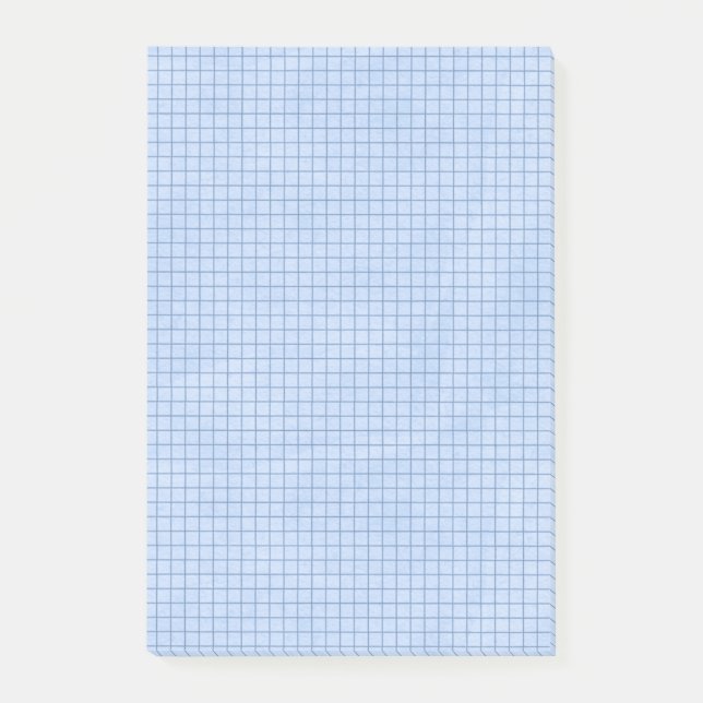 Grid Lines on Blue Post-it Notes (Front)