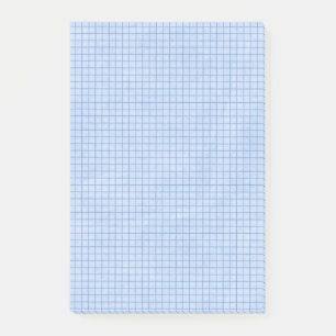 Grid Lines on Blue Post-it Notes