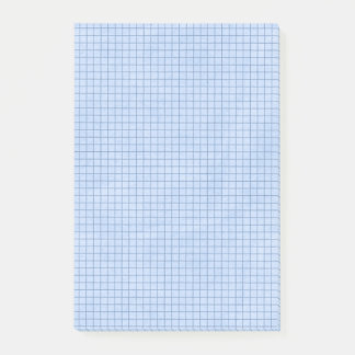Grid Lines on Blue Post-it Notes