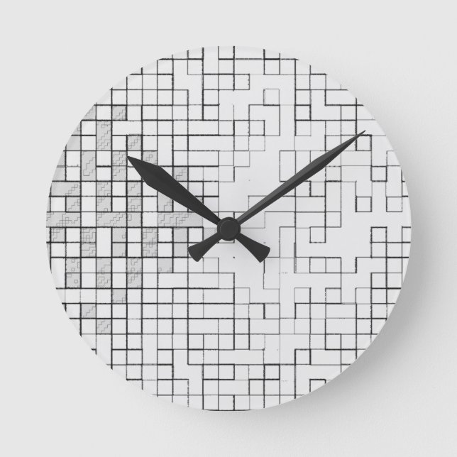 Grid Locked 8 Inch Wall Clock (Front)