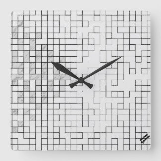Grid Locked Square Wall Clock