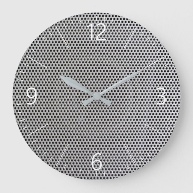 Grid metal pattern large clock (Front)