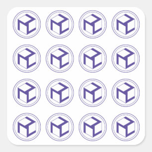 Grid of  Antahkaranas  -Antahkarana square -female Square Sticker