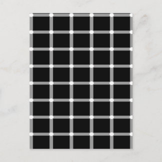 Grid Optical Illusion Design Postcard