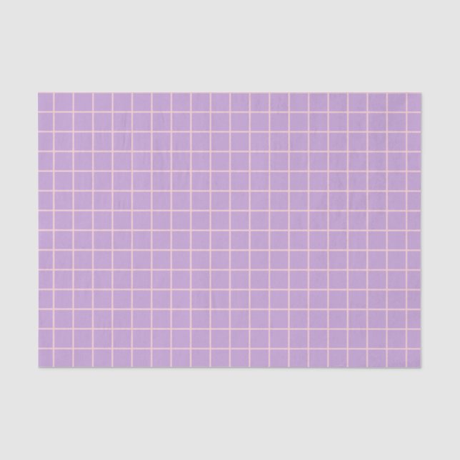 Grid Pink and Lavender Tissue Paper (Front)