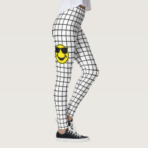 Grid seamless pattern black + cool leggings