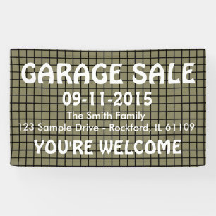 Grid seamless pattern black + your backgr. & ideas banner