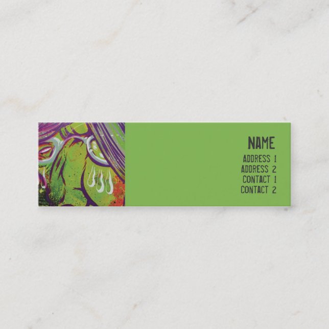 Grid - Skinny Mini Business Card (Front)