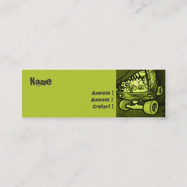 Grid - Skinny Mini Business Card (Front)
