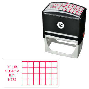 Grid Table Editable Box Personalised Office Self-inking Stamp