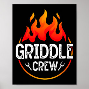 Griddle Grill Squad Bbq Team Barbecue Grill Poster