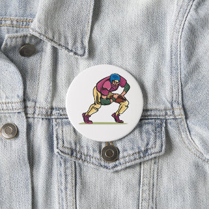 Gridiron Football Player 7.5 Cm Round Badge