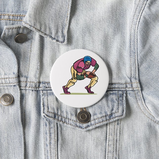Gridiron Football Player 7.5 Cm Round Badge (Creator Uploaded)