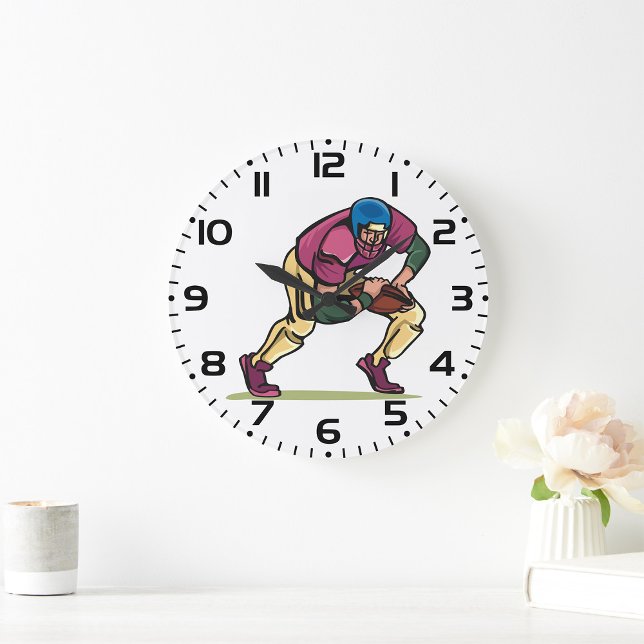 Gridiron Football Player Large Clock (Creator Uploaded)
