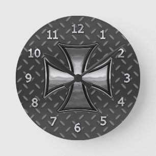 Gridiron Maltese Round Clock