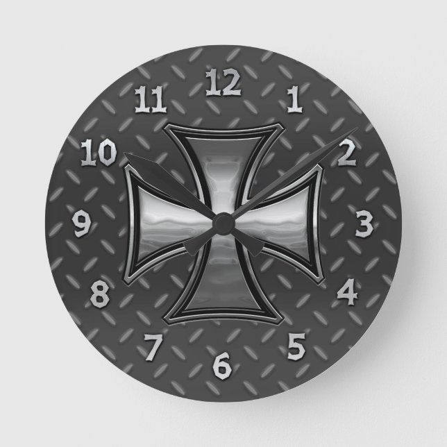 Gridiron Maltese Round Clock (Front)