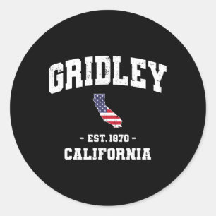 Gridley California Ca State Athletic Sports Classic Round Sticker