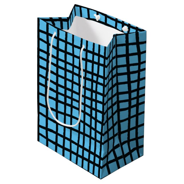 Gridlines Medium Gift Bag (Front Angled)