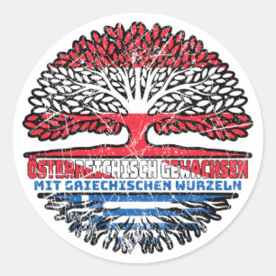 Griechenland Griechisch Österreichisch Österreich Classic Round Sticker