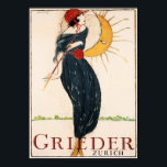 GRIEDER ZURICH by Charles Loupot Vintage Art Deco Poster<br><div class="desc">High resolution reproduction,  super sharp prints,  colour corrected for vibrant and crisp colours,  and digitally repaired for tears,  blemishes,  missing elements. Grieder Zurich  Switzerland Vintage Art Deco Poster.</div>