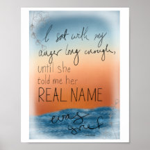 Grief and Anger Quote Floral Print